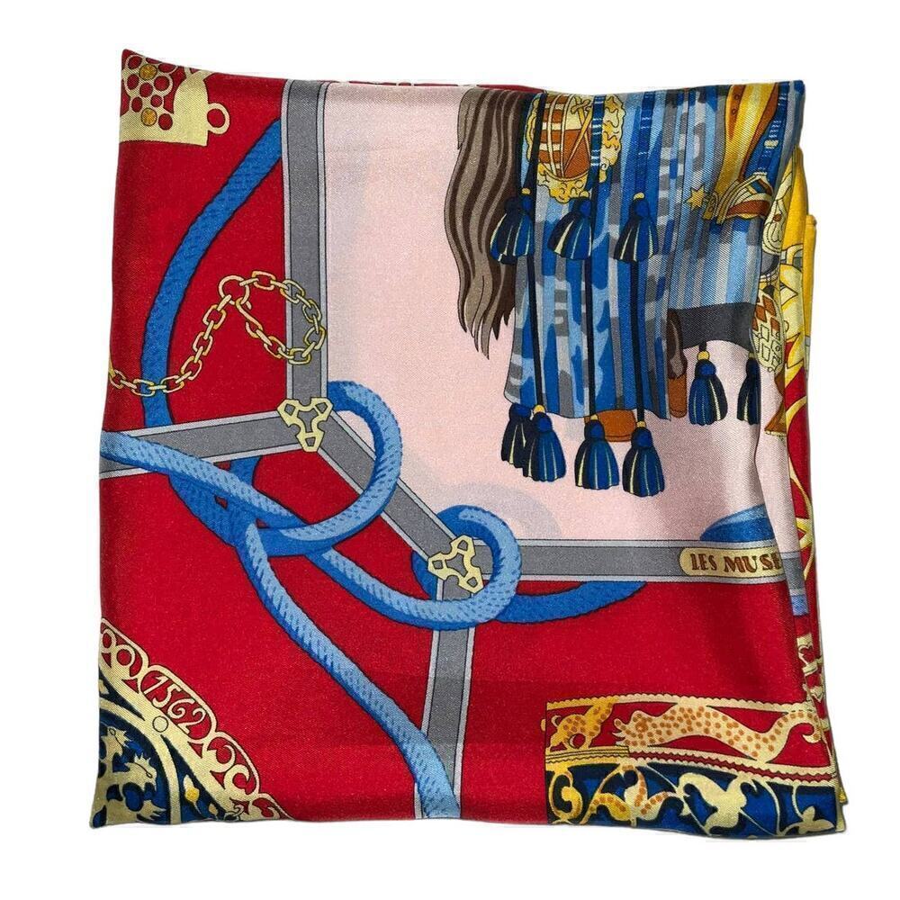 Hermès HERMES Vintage Les Muserolles Motif 90cm Square Silk Scarf - Picture 10 of 16